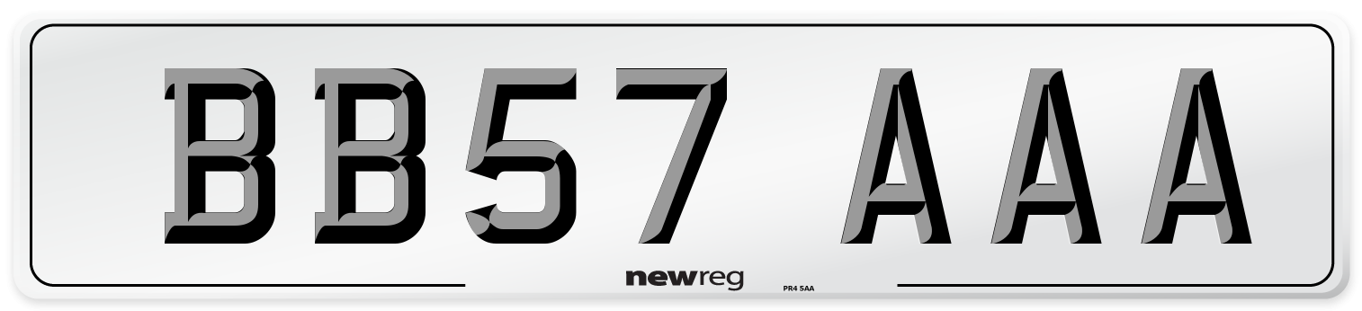 BB57 AAA Number Plate from New Reg